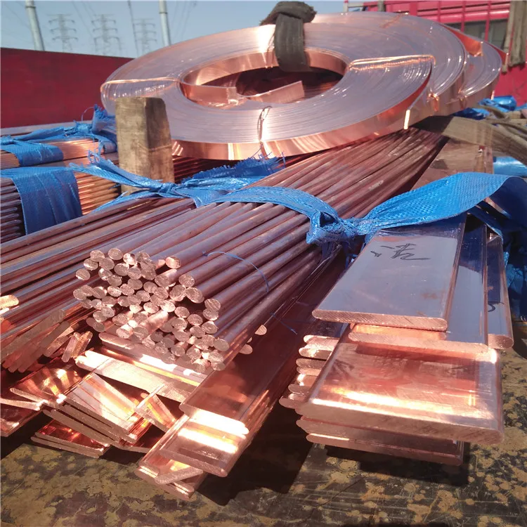 Pure Copper Electrical Busbar For Conductor / Pure Flat Copper Bus Bar