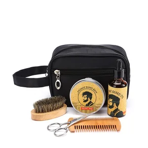 2026 High Quality Natural Beard Smoothing Oil Balm Kit for Shaving and Mustache Care Great Gift for Men