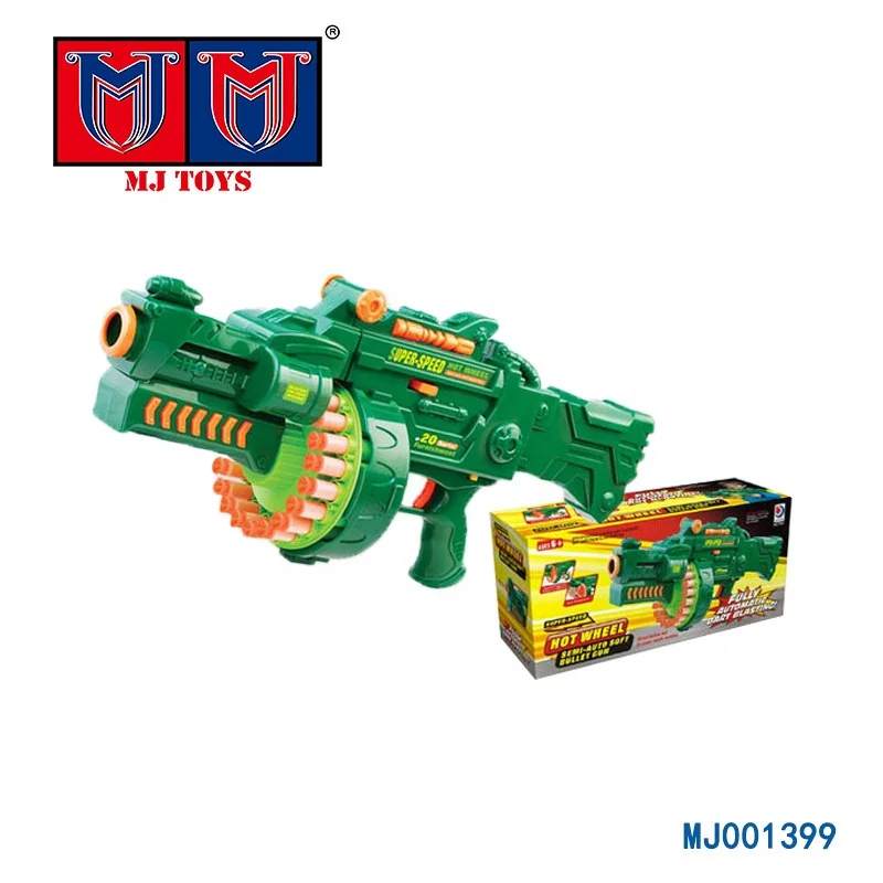 Battery Operated Funny Eva Powerful Plastic Soft Bullet Gun for Kids