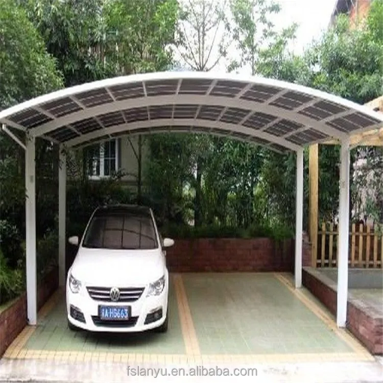 Strong Aluminum Frame Polycarbonate Board Canopy Double Carport