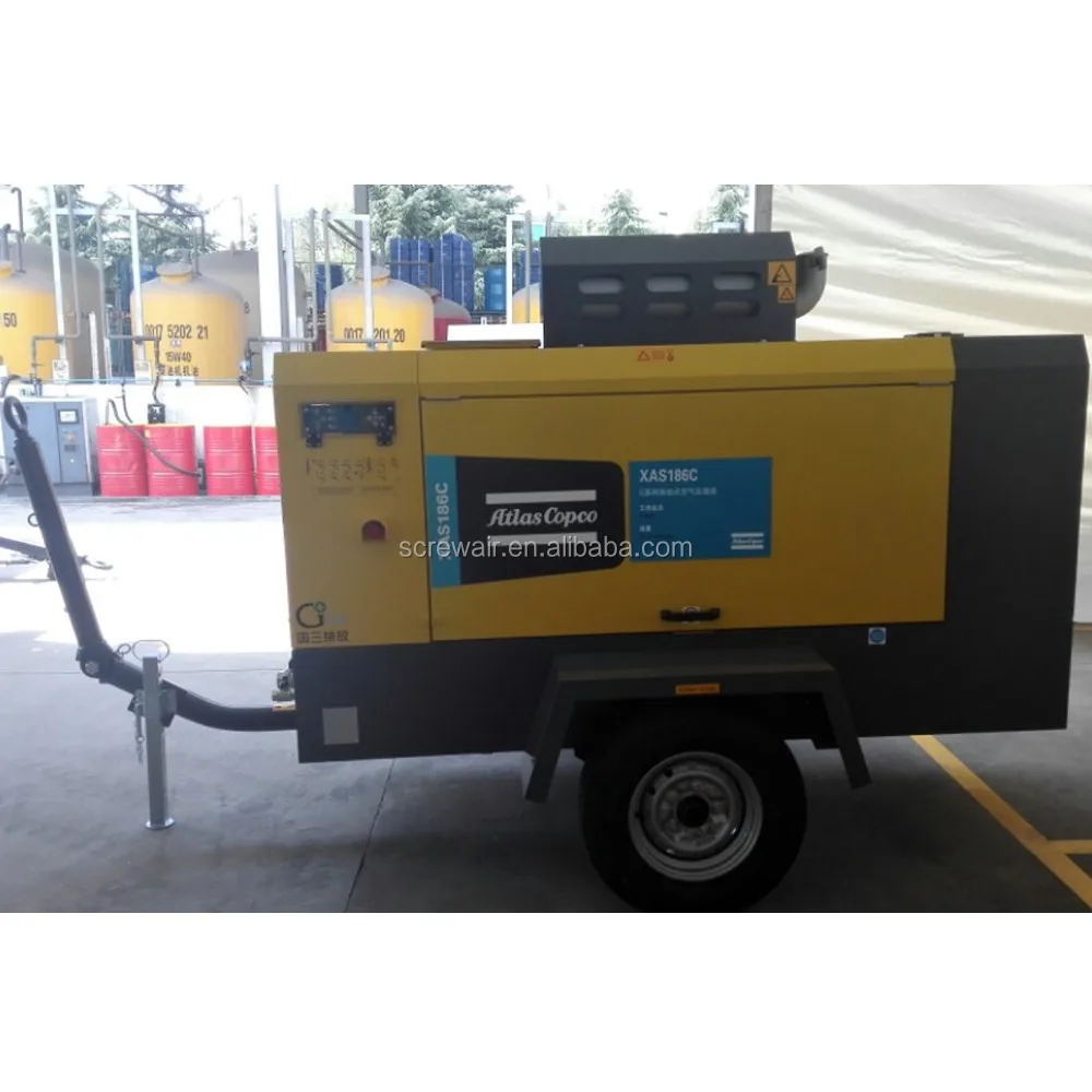 Sand Blasting Compressor Atlas Copco Portable Screw air Compressor