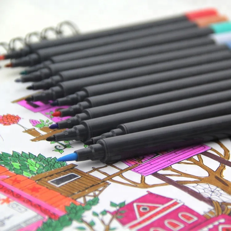 
Лидер продаж на Amazon, 36 цветов, двусторонняя кисть, маркерная ручка, цветная ручка для выделения, OEM,ODM 