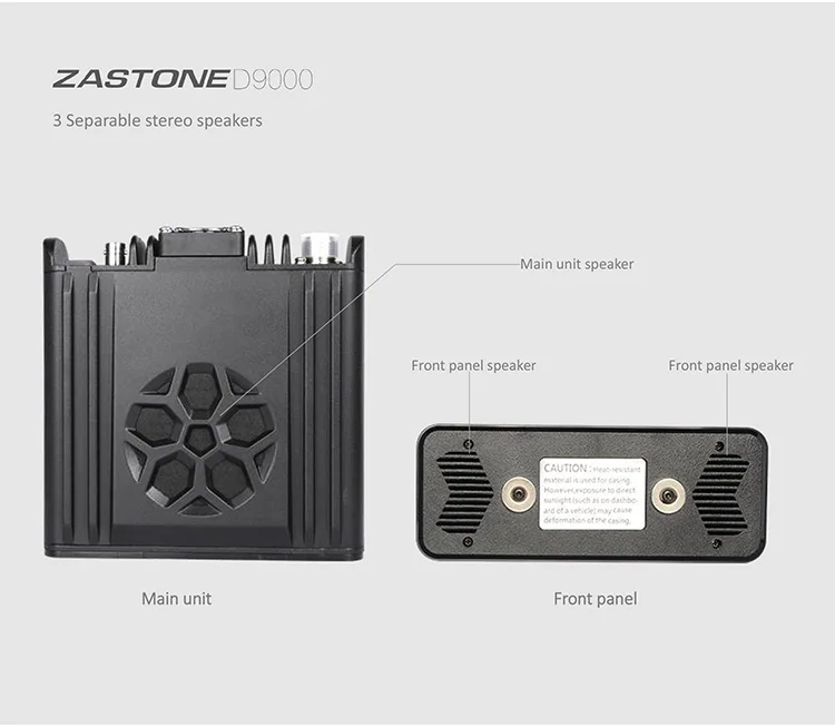 
 Новое поступление Zastone D9000 60 Вт Автомобильная рация 50 км Двухдиапазонная UHF VHF мобильный радиоприемник  