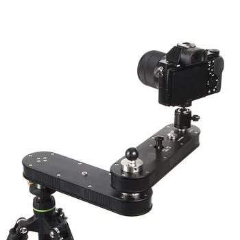 VGEET Portable Pan Shot Wide Angle Shot 4x Extension Video Camera Slider Motorized for DSLR Camera Smartphone
