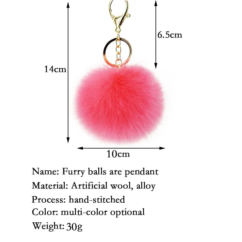 
Оптовая продажа, 10 см брелок Yongze из искусственного кроличьего лисьего меха, пушистый круглый шарик, брелок с помпоном, плюшевый брелок с возможностью настройки 