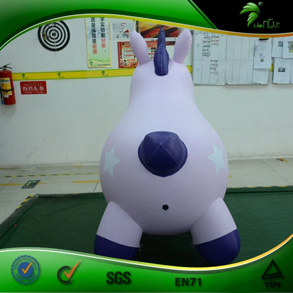 Yellow Color Inflatable PVC Horse Inflatable Lovely Riding Animals XXX Cartoon Model Sexy Video