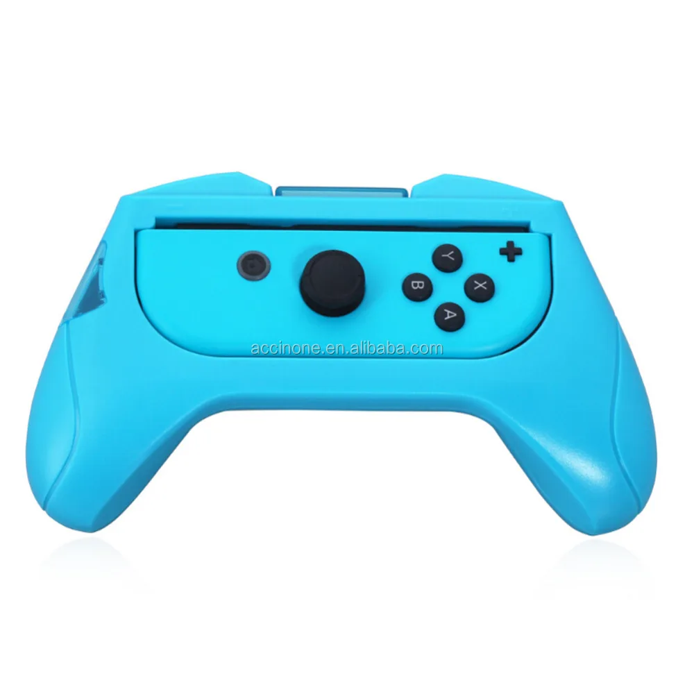 Nintendo Switch用ブルーレッド1セット左右ABSハンドグリップスタンド