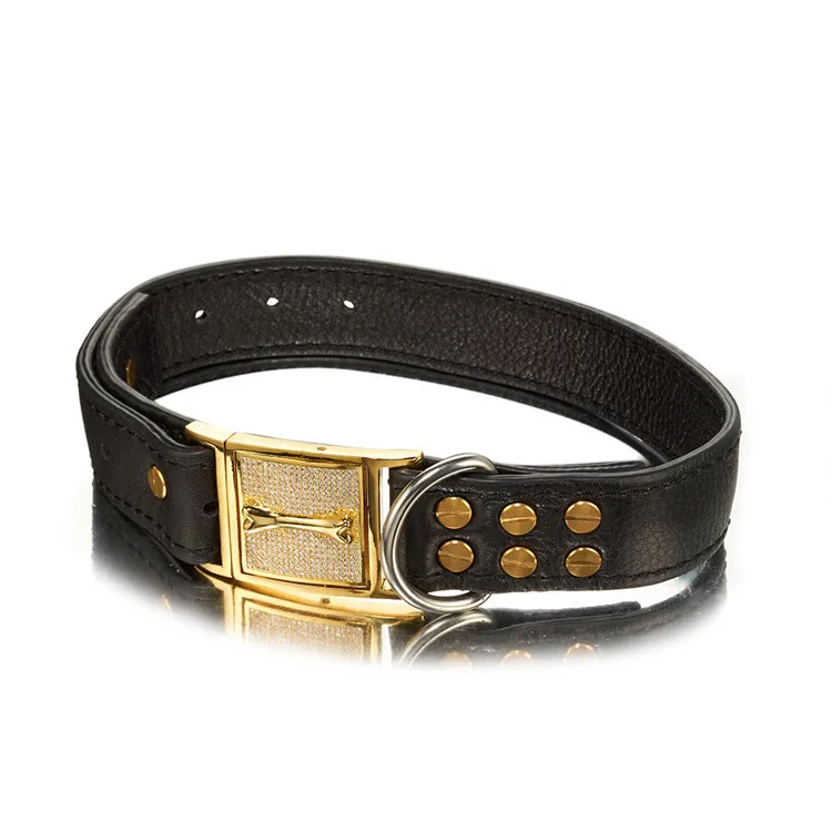 big dog collars leather