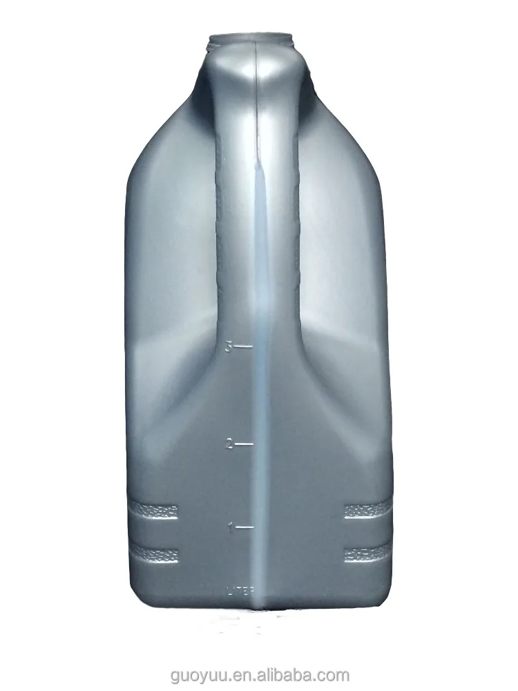 4 Liter Silver Gray HDPE Plastic Car Lubricating Oil Container Lubricant Bottle Wholesale