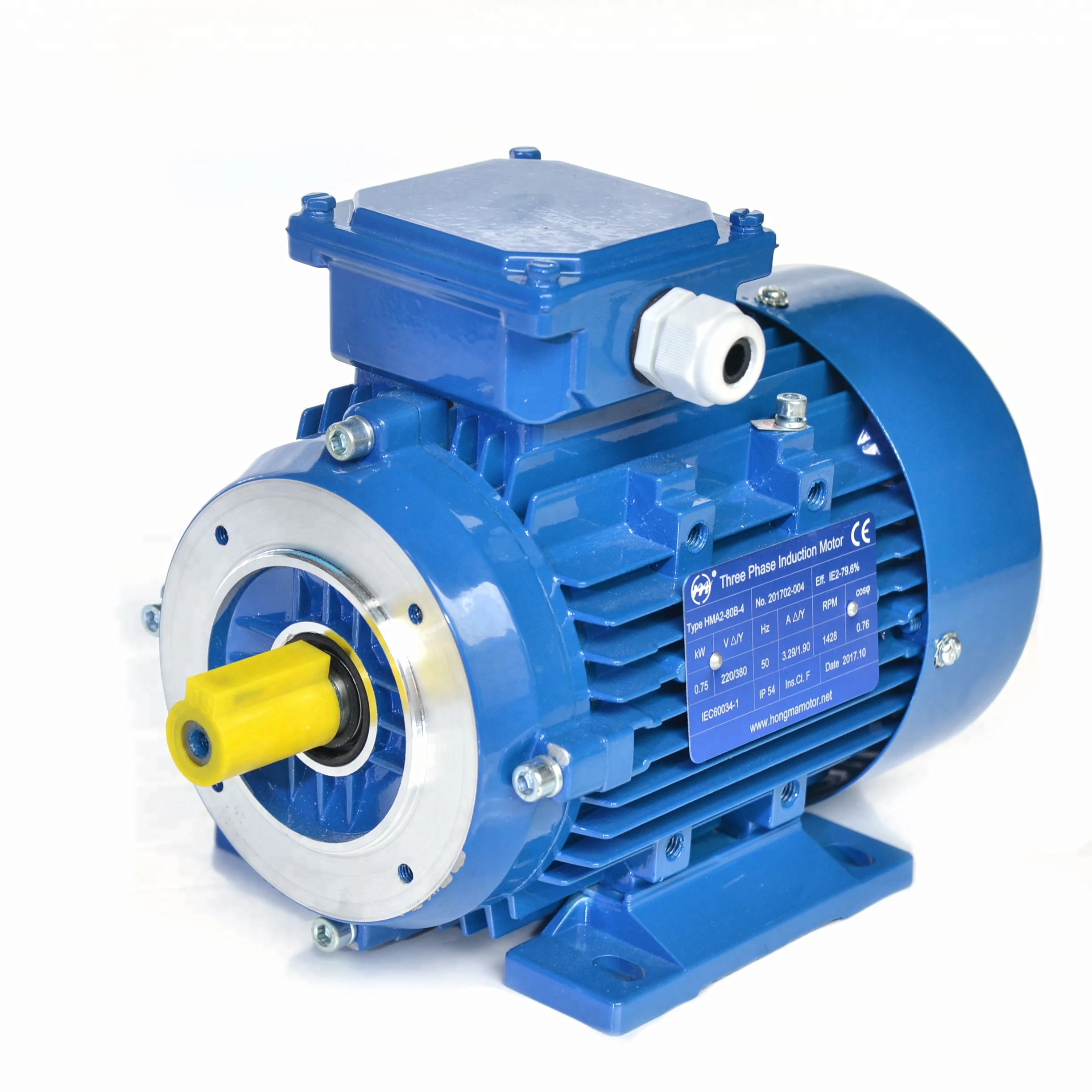 Горячая Распродажа IE2 рамка размер 80 полюс 4p мощность 0 75 кВт асинхронный трехфазный