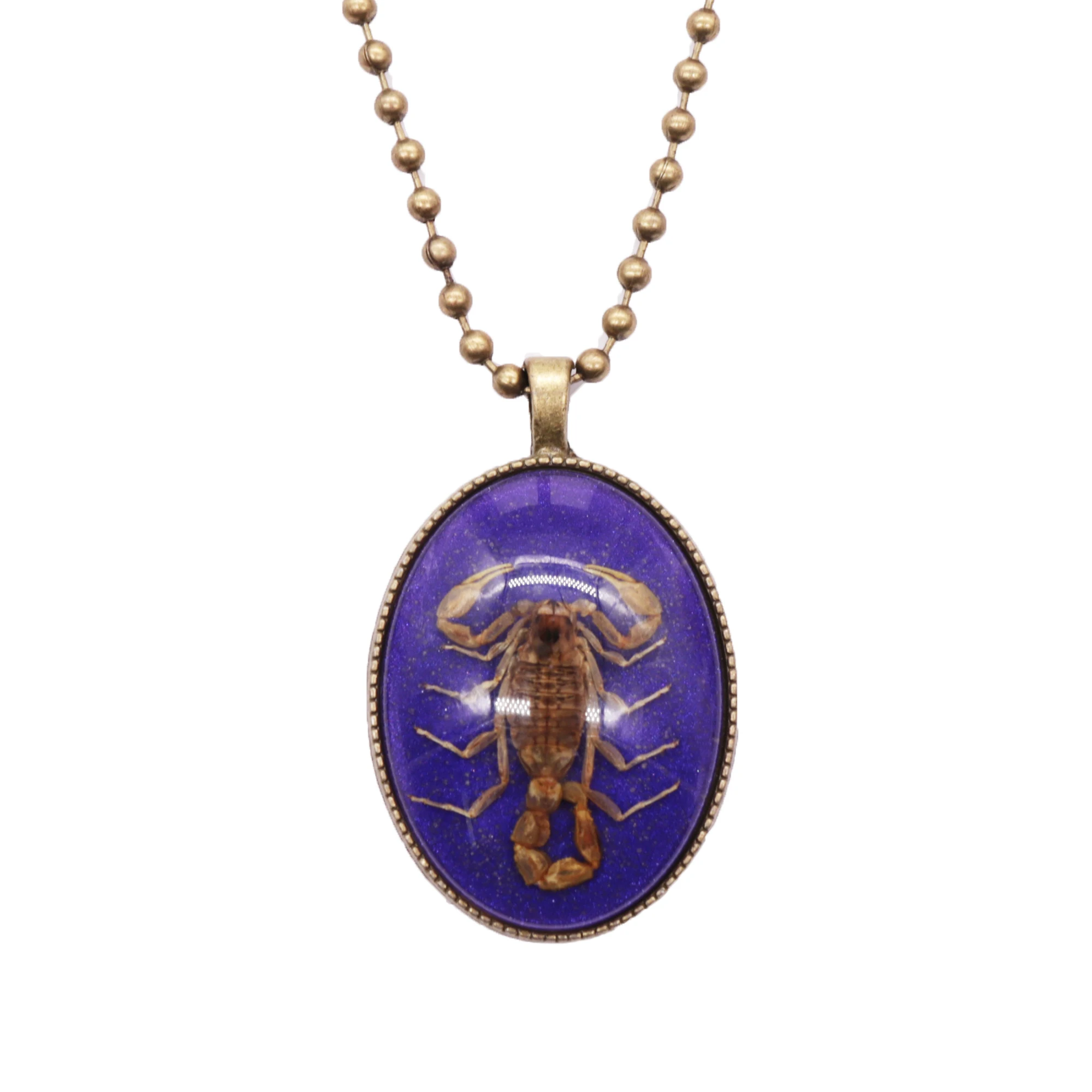 Factory Direct Sale Punk Real Scorpion Necklace Glowing in the Dark Jewelry for Men Vintage Necklace Colar Masculino