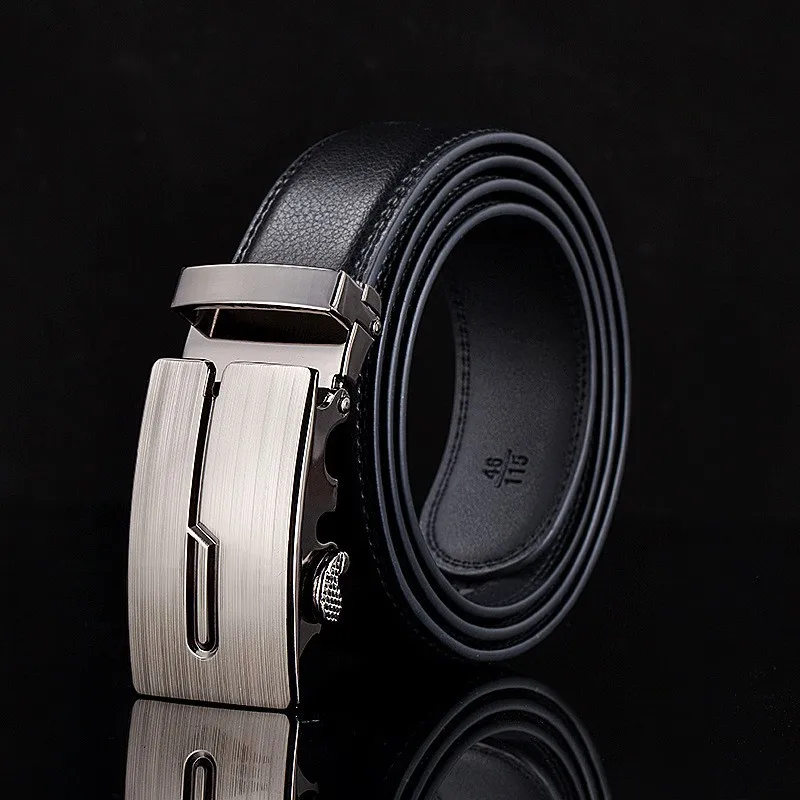 Мужской повседневный ремень из натуральной кожи с автоматической