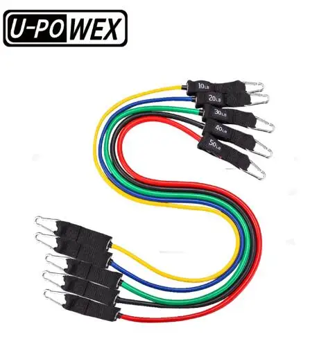 11 шт. Регулируемый эластичный латекс сопротивление трубки Группа набор фитнес-полосы разъем для силовых тренировок упражнения ремни