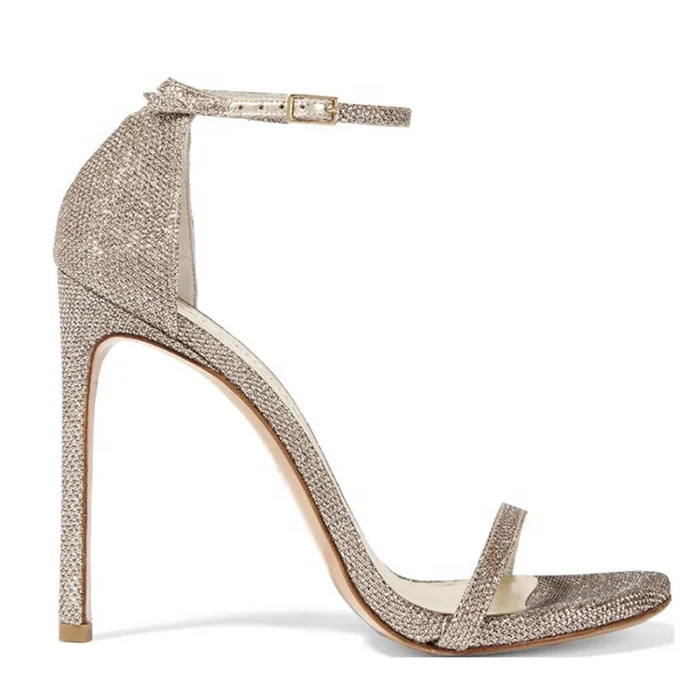 URVIP Women's Handmade Rhinestone Sandals - Open Toe Low Heel Pumps, Bridal & Casual Shoes, Cashmere Microfiber - View #2
