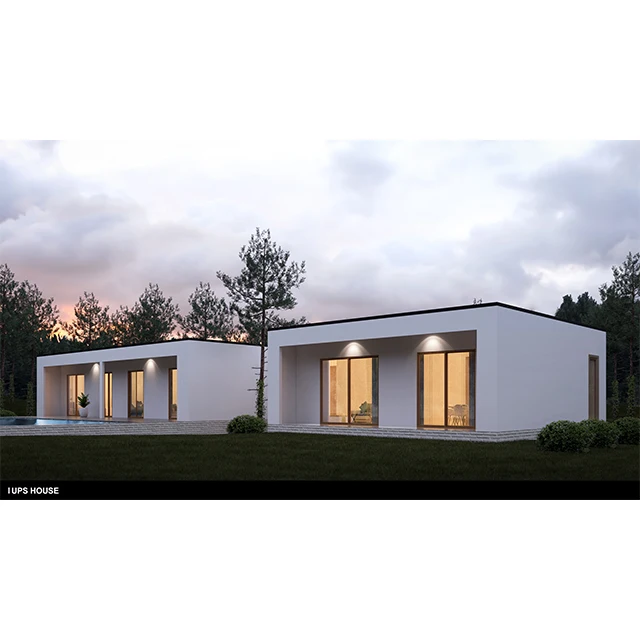 Modernes Leichtstahl-Fertighaus mit einfacher Montage für Bürogebäude oder Carports, Material: Sandwichpaneel