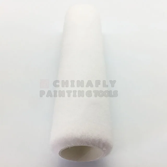Ctпер008, оптовая продажа, 9 дюймов, без ворса, высокая плотность, белый цвет, вязаный полиэфирный эпоксидный валик для покраски и валик для покраски
