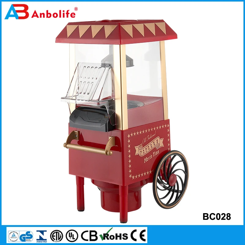 High Quality Mini Cart Puffed Corn Maker Stainless Steel Electric Home Popcorn Machine With Ce Certificate Snack Popcorn Maker