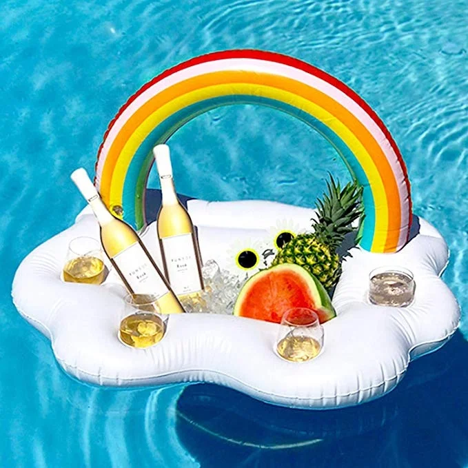 Inflatable Drink Holder Floating Beverage Bar Swimming Pool Party & Water Fun 