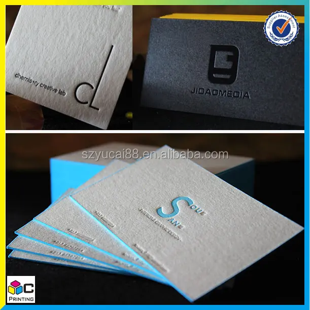 Wholesale letter press printing paper luxury business card per your artwork