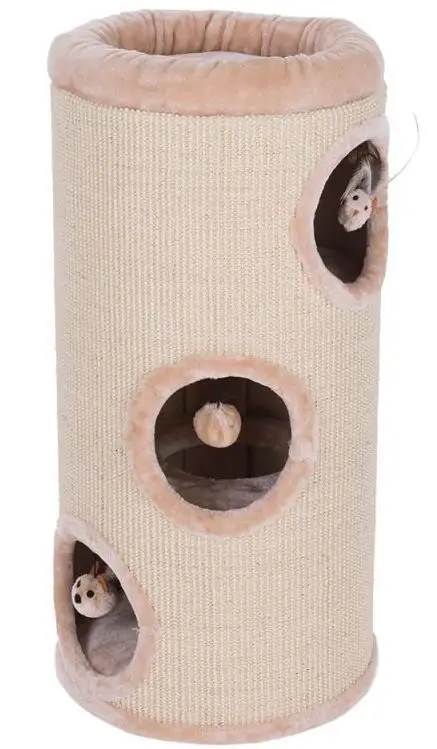 Cat Scratching Barrel Tree Post Bed House Scratcher Activity Toy