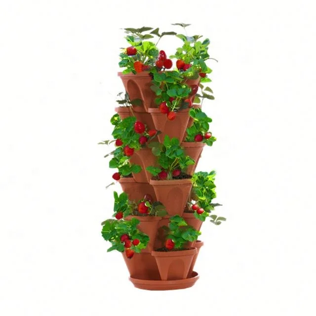 Stack-Up Type Stereoscopic Flower Pot Plastic Stackable Vertical Flower  Plant Pot for Garden Home Decoration Flower Pot - AliExpress