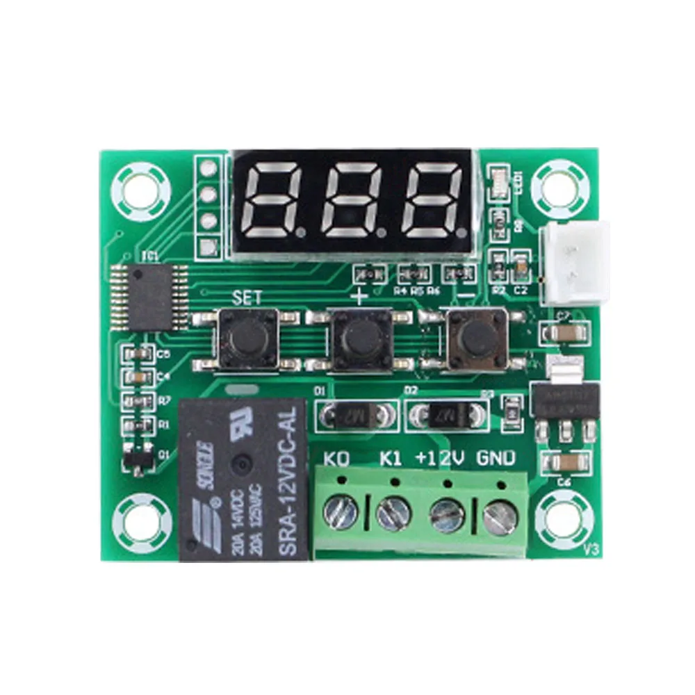 High Accuracy W1209 Digital Display Thermostat High Precision Temperature Controller Temperature Control Switch Miniature Temper