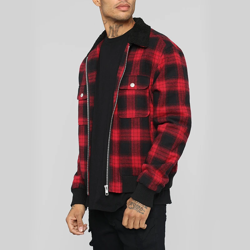 New BB plaid Men Zipper Jackets Autumn Tracksuit High quality