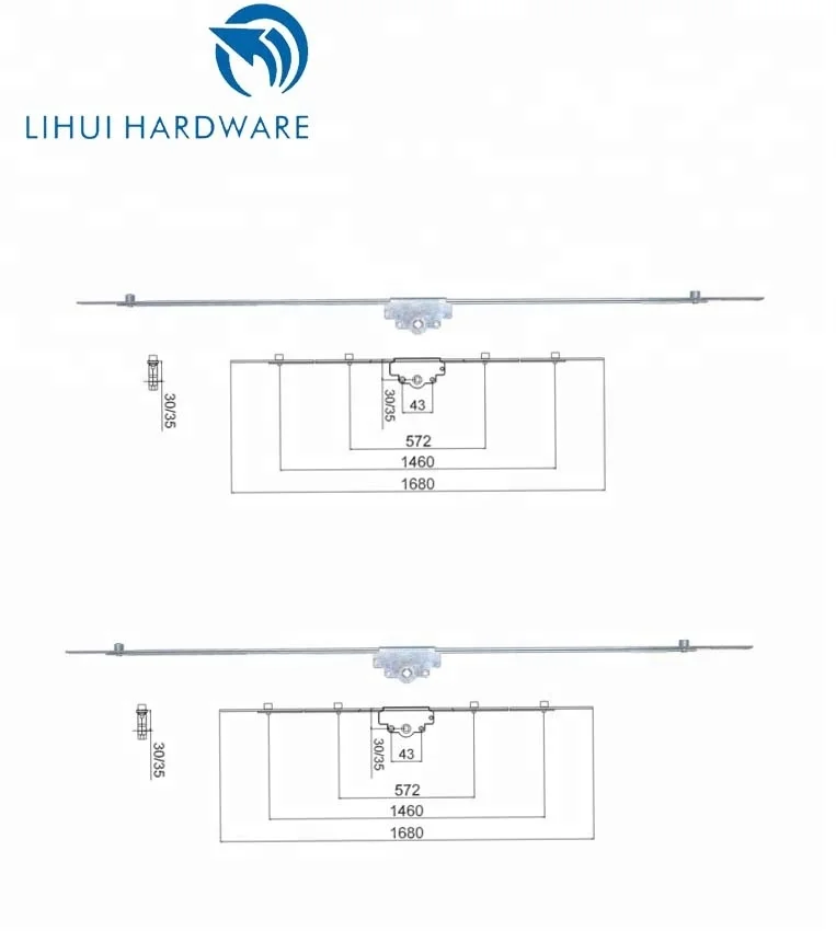 Шпингалет для окон и дверей из ПВХ ED08