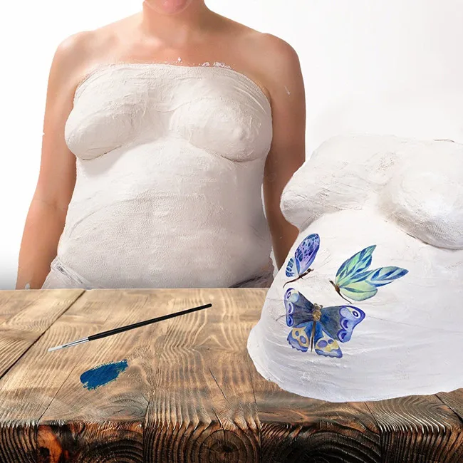 pregnant belly gypsum plaster powder belly