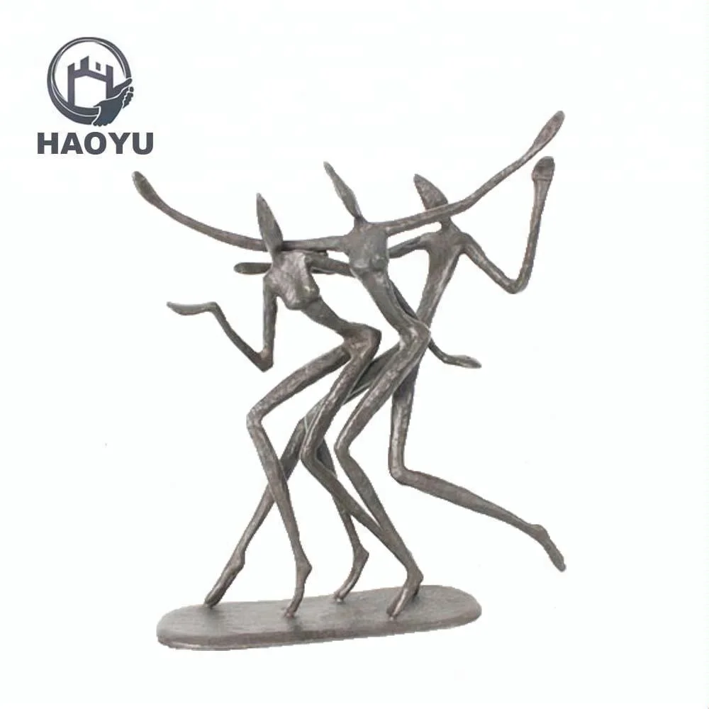 Чугунная бронзовая скульптура гимнастическая фигурка для украшения дома танцующей пары