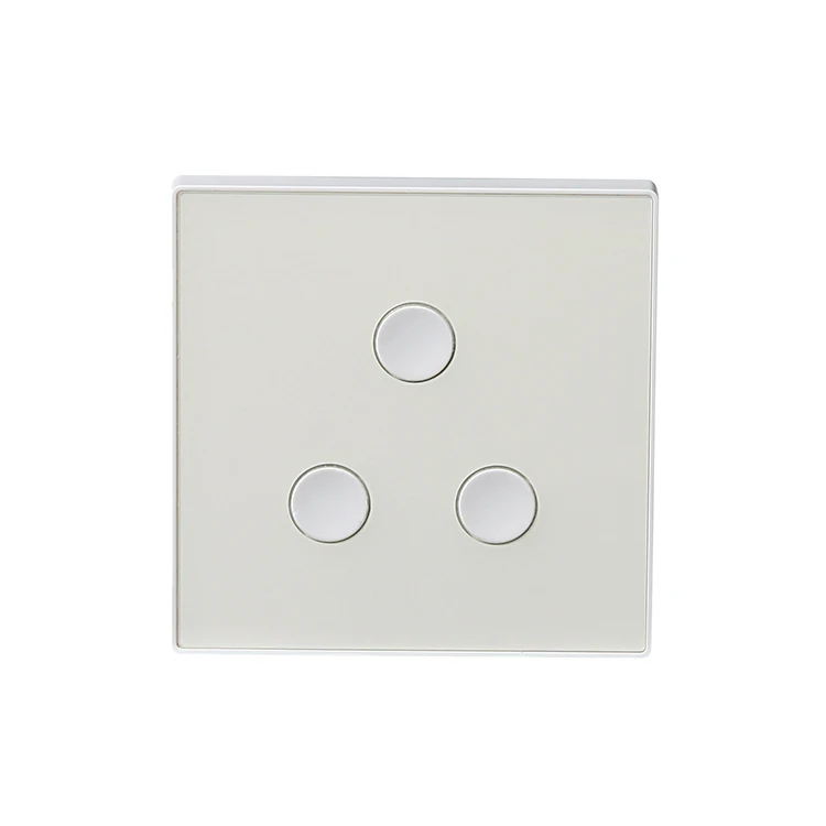 Smart Home Phone WIFI Controlled Wall Panel BS Standard 3 Gang Touch Button Switch Wifi Smart Switch