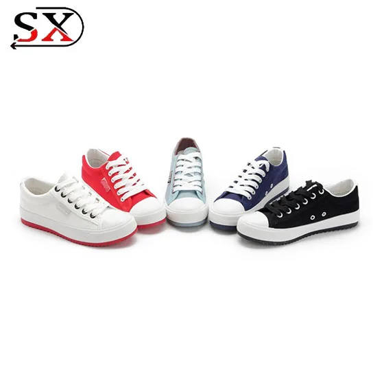 Low Price Girls Plain White Canvas Shoes Wholesale