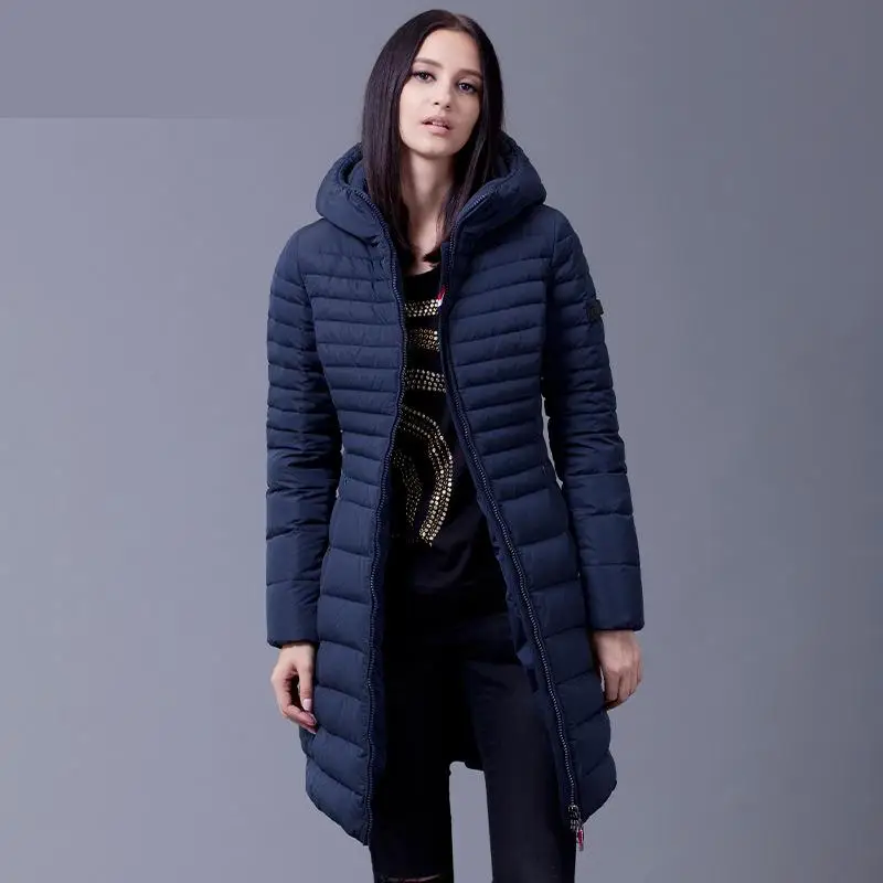 2016 New Winter Collection Brand Woman Black and Navy Long