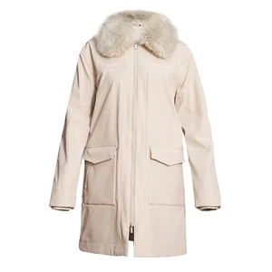 Top Sale Womens Rain Coat Manufacturer Ladies Winter Rain Coats with Fake Fur Collar