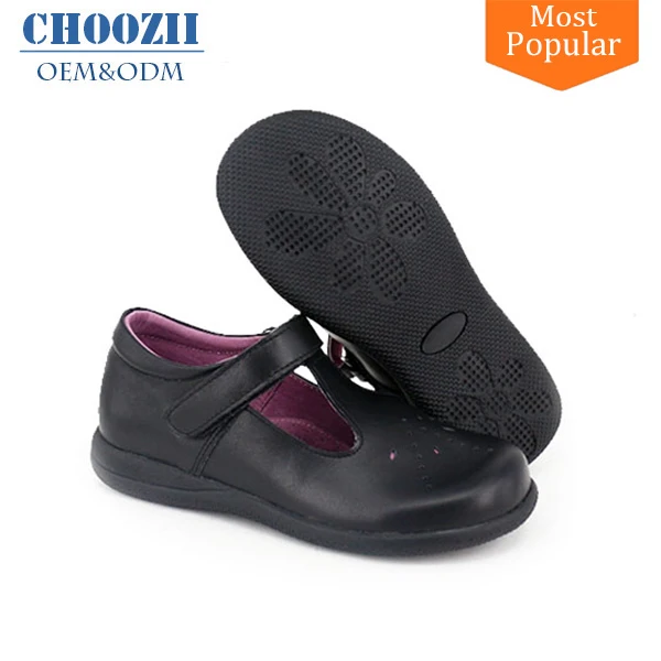 Wholesale Popular New T-bar Design TPR Sole Kids Girls Uniform Shoes ...