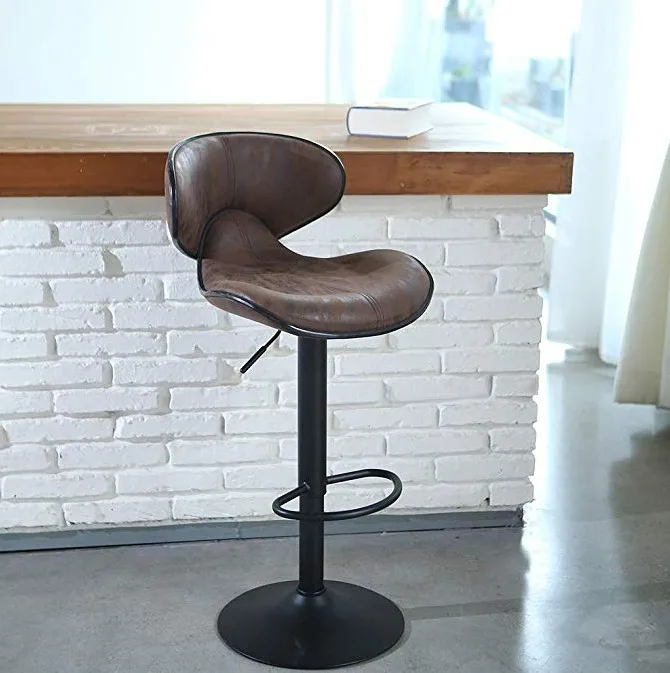
 Регулируемые вращающиеся барные стулья с подставкой, стойка для паба, кухни, коричневые барные стулья  