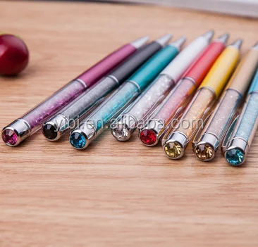 Personalized Glitter Ballpoint Pen Custom Bling Printed Pens with