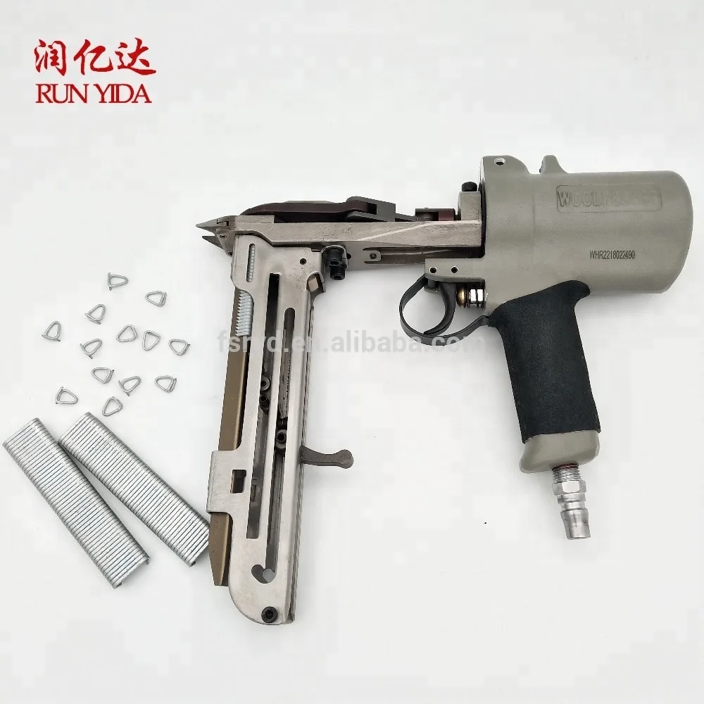 HR22 Air Stapler Hog Ring Gun for Fastening Cage Wires with Finish & Framing Nails Versatile