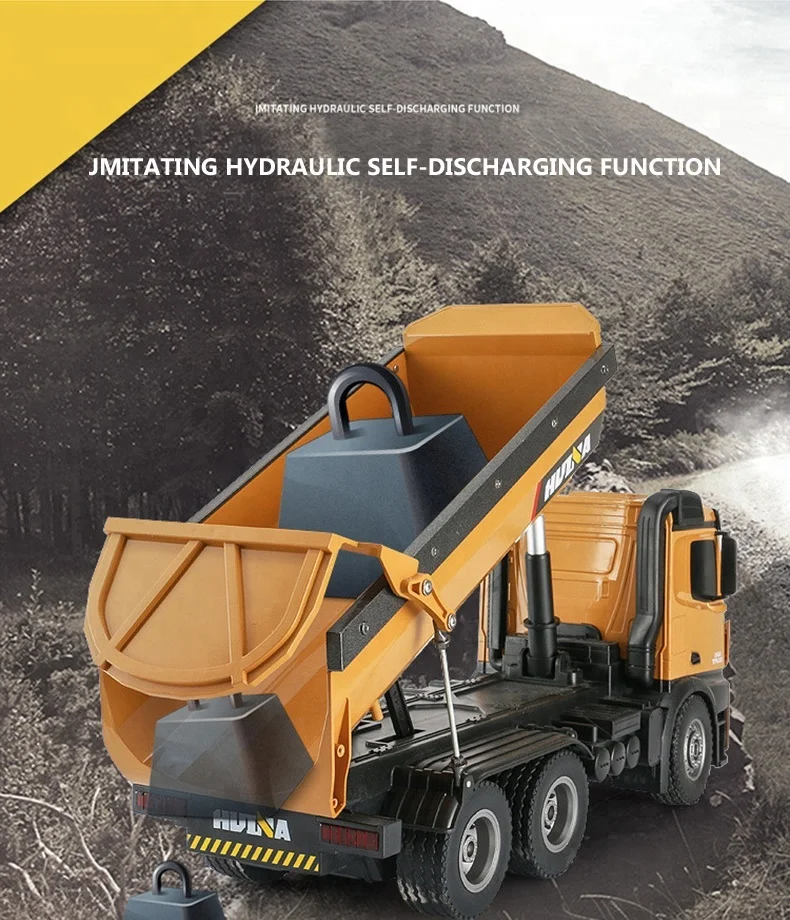 Excavadora Y Camión De Control Remoto - Juguete De Construcción 4WD Con Luz LED Para Niños