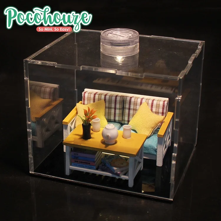 Новый дизайн, детский деревянный кукольный домик «сделай сам», набор миниатюрной мебели, игрушка