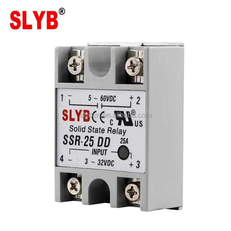 l'entrée 3-32VDC Sortie 5-60VDC 1Pcs SSR-25DD Fabricant 25 A Solid State Relais