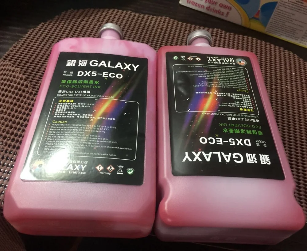 
Эко-растворимые чернила для Galaxy Roland Mimaki DX4 DX5 DX7, печатные головки 
