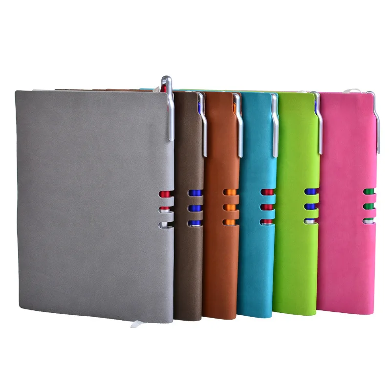 Минута блокнот с ручкой из искусственной кожи по индивидуальному заказу из Искусственной ПУ-кожи; 120 бумажных листов бумаги индивидуальный Магнитный