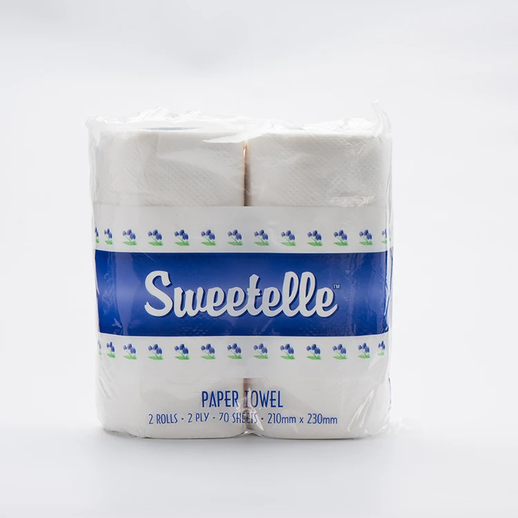 100% натуральная целлюлоза индивидуально обернутое бумажное полотенце сильное водопоглощение тисненая кухонная бумага