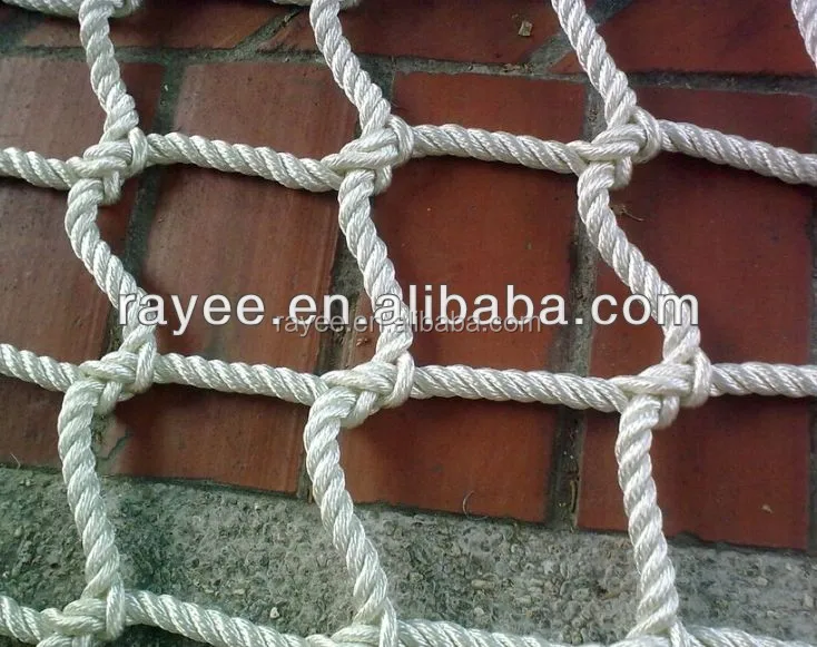 UV Stabilizer Commercial Gym Polypropylene Cargo Net Rope Climbing Net