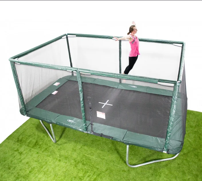 10x17ft Rectangular Trampoline for Kids with Enclosure Safety Net