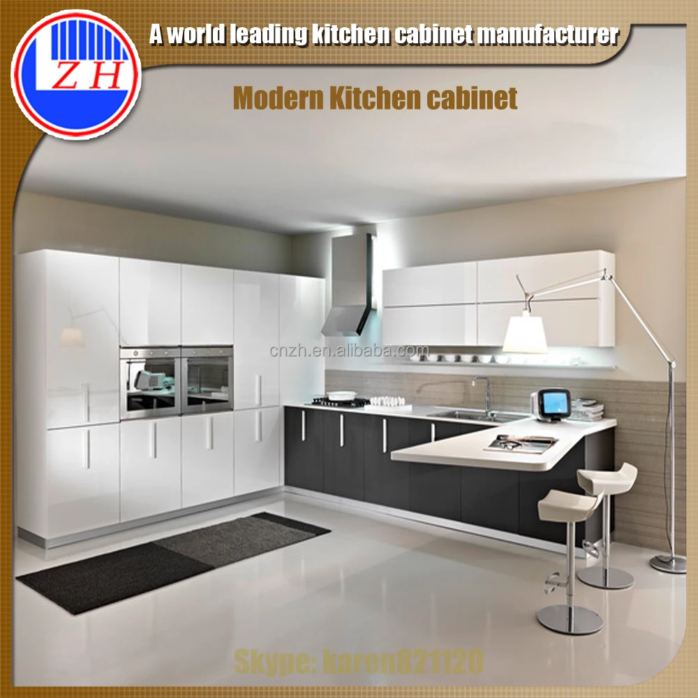 Zhihua Gloss Tinggi Modern Mdf Selesai Rta Desain Lemari Dapur Untuk Dapur Furniture Buy Rta Kabinet Dapur Design