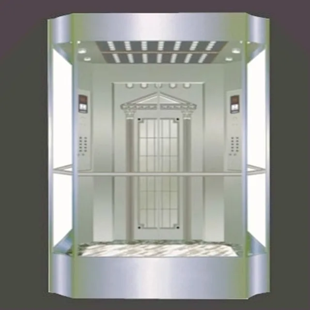 Panoramic Elevator with Circular Shaped Cabin,1.0m/s,high Quality,1.5m/s