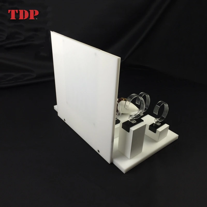 Счетчик магазин роскошные белые Наручные часы держатель акриловый стенд для демонстрации часов