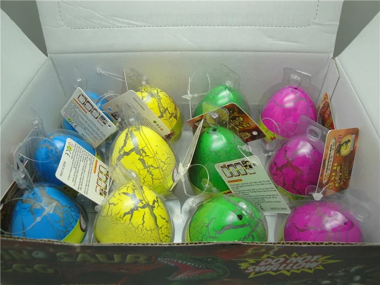 
 12 шт./кор. смешные дети Детская большая Яйца динозавра детские игрушки для расширения воды инкубационных яиц в виде животного, детская игрушка  